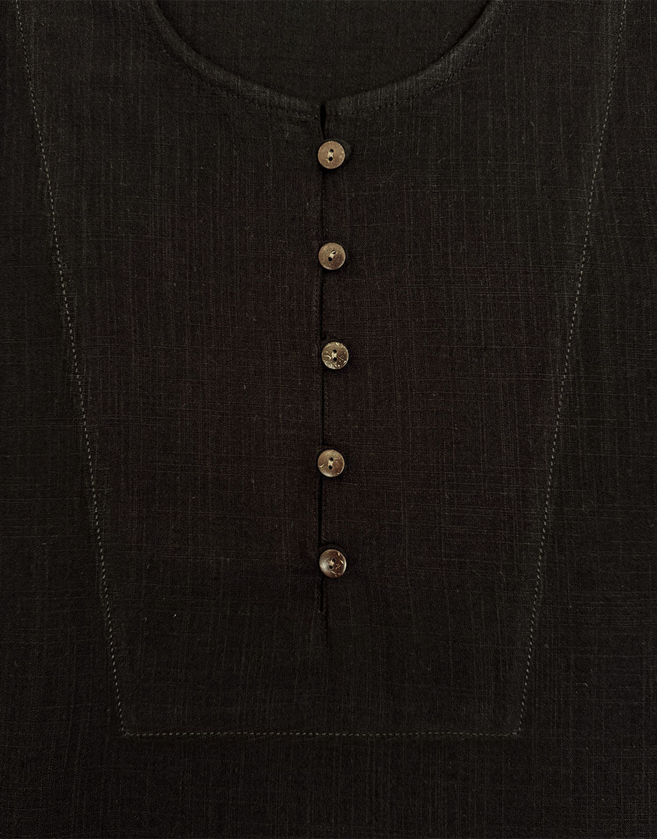 Black – Short Length Basic Kurta