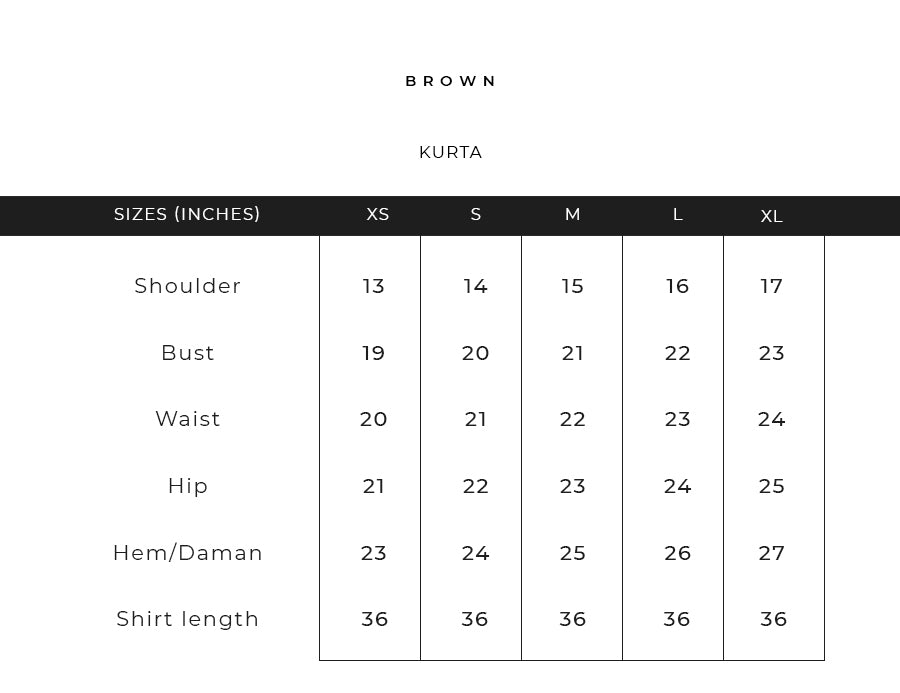 Black – Short Length Basic Kurta