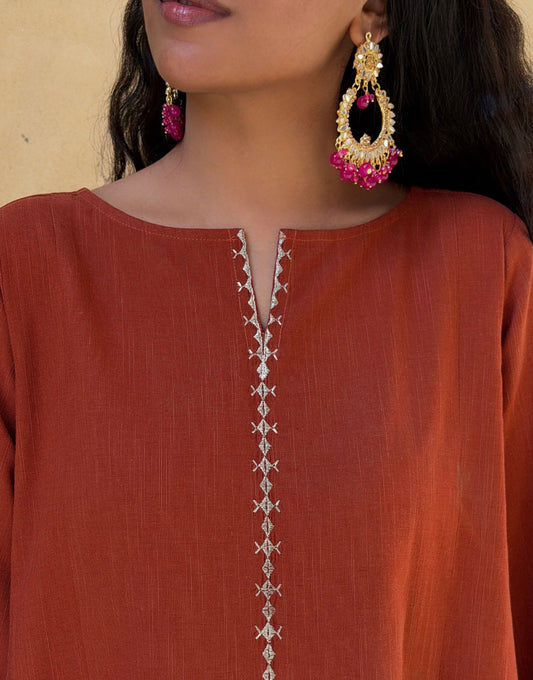 Rust Set - Kurta & Pants