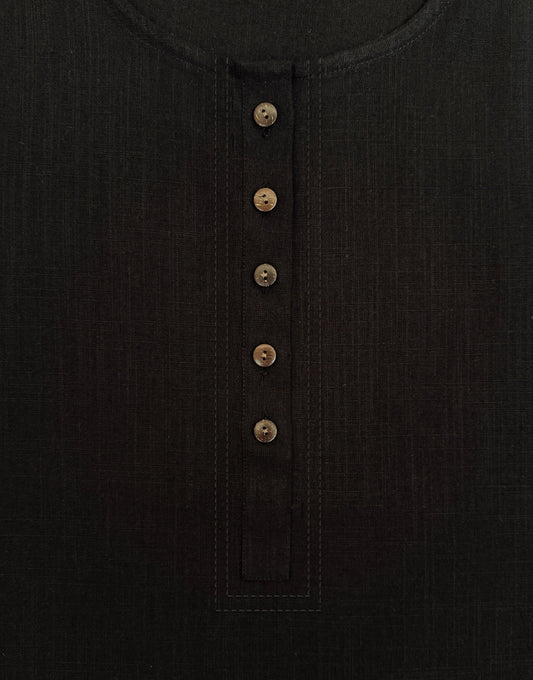 Black – Long Length Basic Kurta