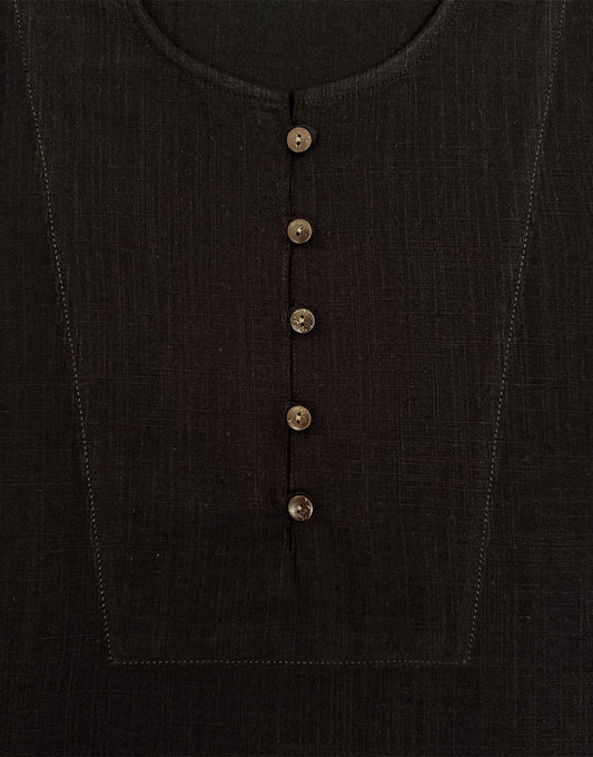 Black – Short Length Basic Kurta