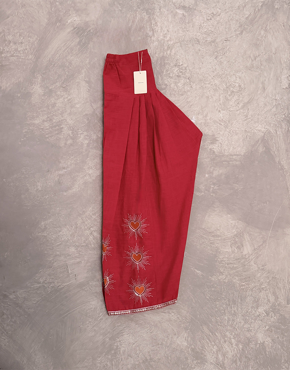 Pink Hearts Shalwar - UPCYCLED