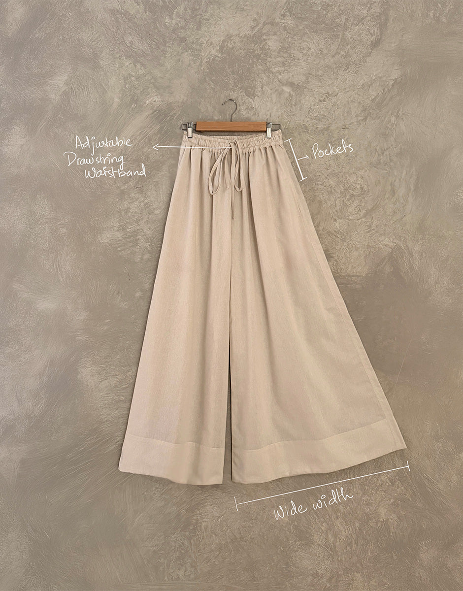 Wide Leg Pants - Ivory