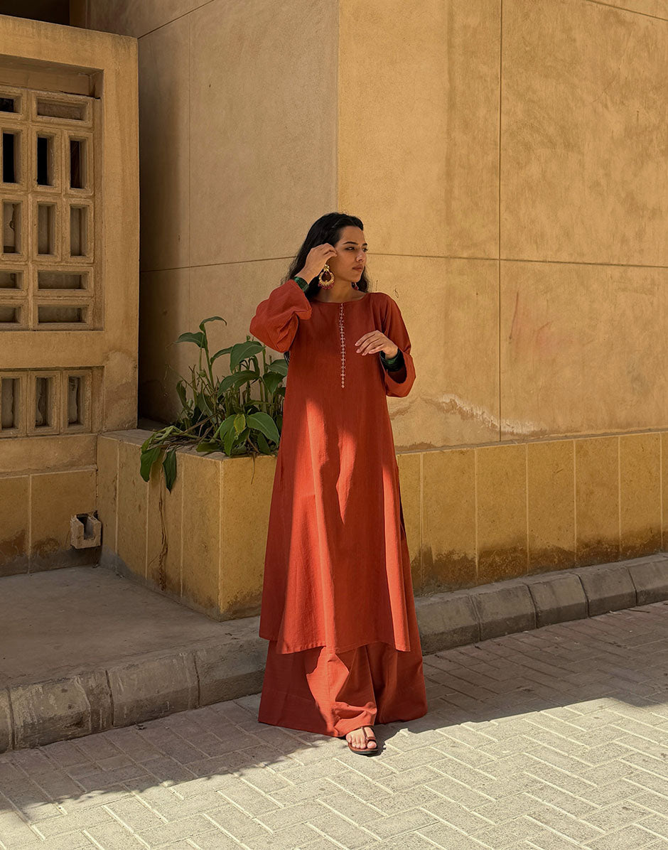 Rust Set - Kurta & Pants