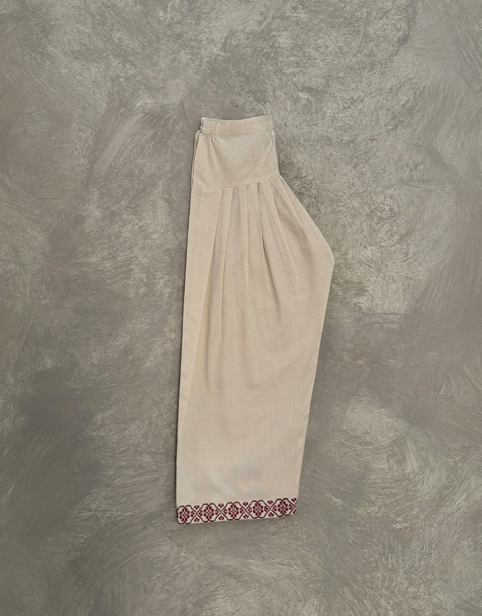 Wide Leg Embroidered Shalwar