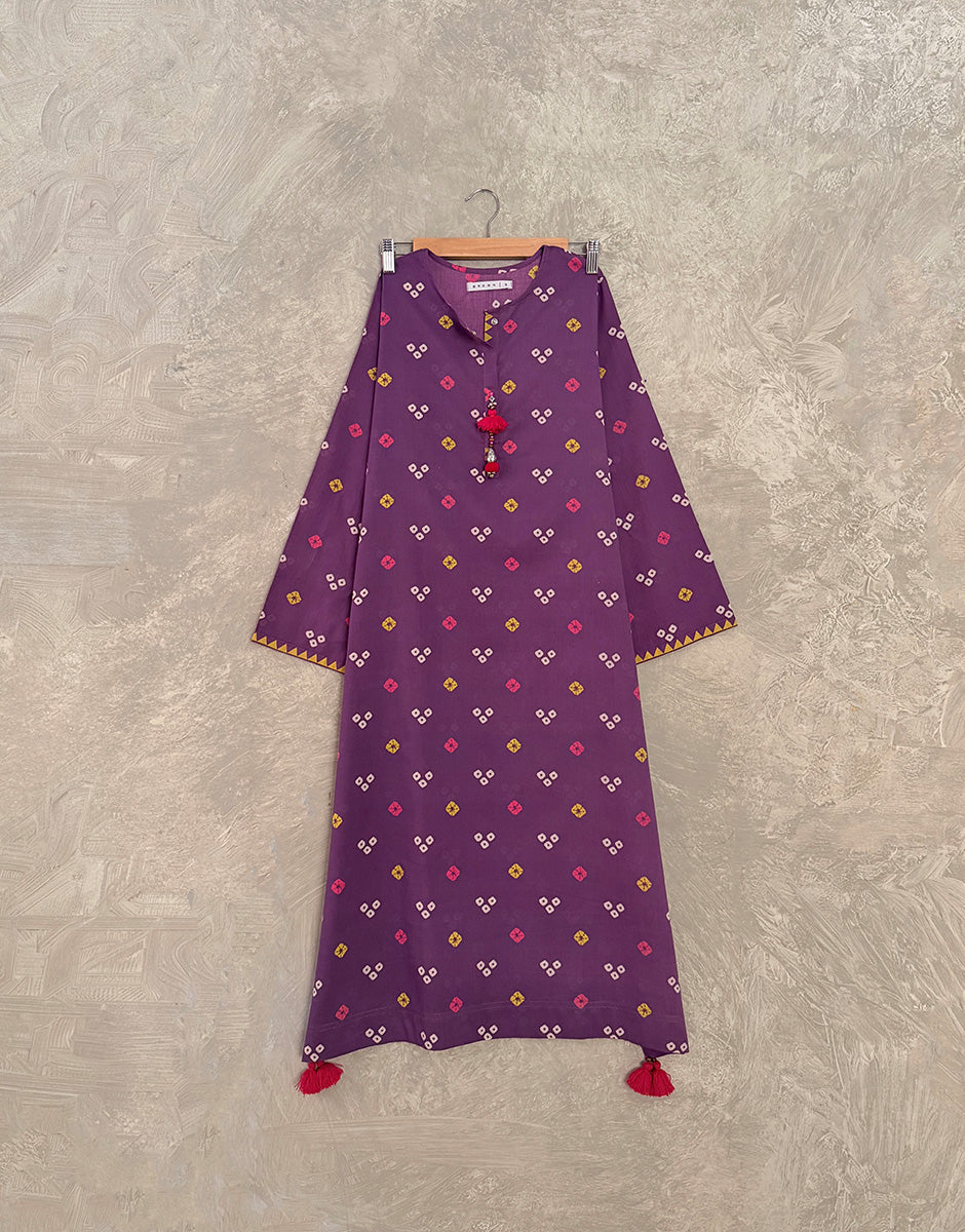 Purple Chunri Kurta